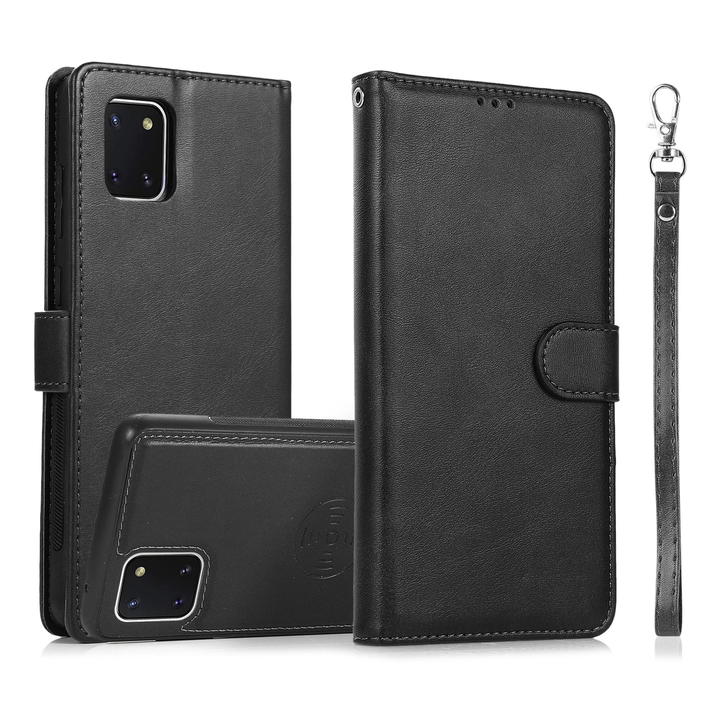 Samsung Galaxy A-81 2-in-1 Detachable Leather Case with Calf Texture and Magnetic Back Cover