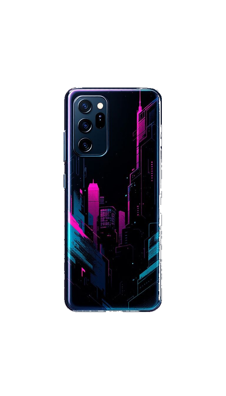 Neon Tokyo AI case on Samsung Galaxy